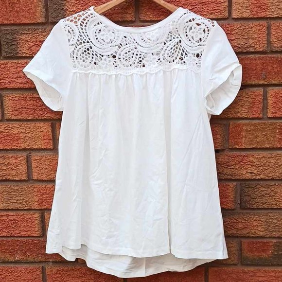 Eri + Ali white lace top - Picture 1 of 5